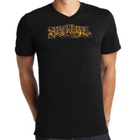 BlackLuxe Jazzy Unisex Jersey Short Sleeve V-Neck Dark Tee Shirts