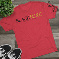 BLACKLUXE Unisex Tri-Blend Crew Tee Black/Gold Design