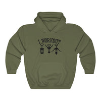 I Workout Bottle Opener Unisex Heavy Blend™ Hooded Sweatshirt - Multiple Colors Available