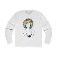 Beautiful Colorful Afro Queen Long Sleeve Crew Tee