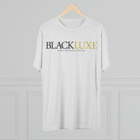 BLACKLUXE Unisex Tri-Blend Crew Tee Black/Gold Design