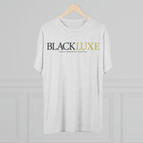 BLACKLUXE Unisex Tri-Blend Crew Tee Black/Gold Design