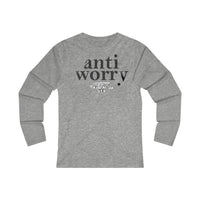 Anti Worry Women's Fitted Long Sleeve Tee