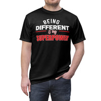 Being Different Is My Superpower AOP Cut & Sew Tee