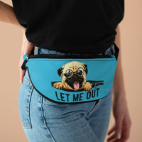 Let Me Out Fanny Pack - Puppy Blue