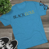 BLACKLUXE Unisex Tri-Blend Crew Tee Black/Gold Design