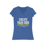 Create Your Own Happiness Short Sleeve V-Neck Tee