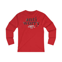 Anti Worry Women's Fitted Long Sleeve Tee