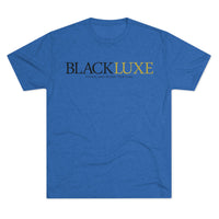 BLACKLUXE Unisex Tri-Blend Crew Tee Black/Gold Design