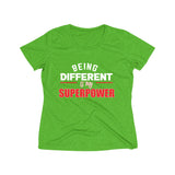 Being Different Is My Superpower Heather Wicking Tee