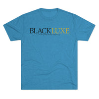 BLACKLUXE Unisex Tri-Blend Crew Tee Black/Gold Design