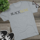 BLACKLUXE Unisex Tri-Blend Crew Tee Black/Gold Design