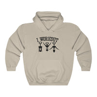 I Workout Bottle Opener Unisex Heavy Blend™ Hooded Sweatshirt - Multiple Colors Available