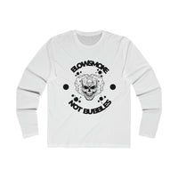 Skull Blow Smoke Not Bubbles Long Sleeve Crew Tee