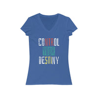 Control Your Destiny Jersey Short Sleeve V-Neck Tee