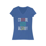 Control Your Destiny Jersey Short Sleeve V-Neck Tee