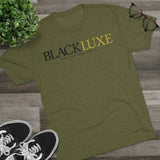 BLACKLUXE Unisex Tri-Blend Crew Tee Black/Gold Design