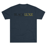 BLACKLUXE Unisex Tri-Blend Crew Tee Black/Gold Design