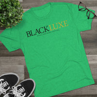 BLACKLUXE Unisex Tri-Blend Crew Tee Black/Gold Design