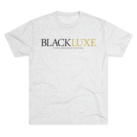 BLACKLUXE Unisex Tri-Blend Crew Tee Black/Gold Design