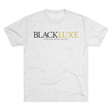 BLACKLUXE Unisex Tri-Blend Crew Tee Black/Gold Design