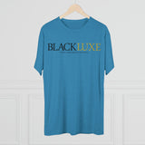 BLACKLUXE Unisex Tri-Blend Crew Tee Black/Gold Design