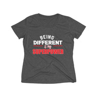 Being Different Is My Superpower Heather Wicking Tee