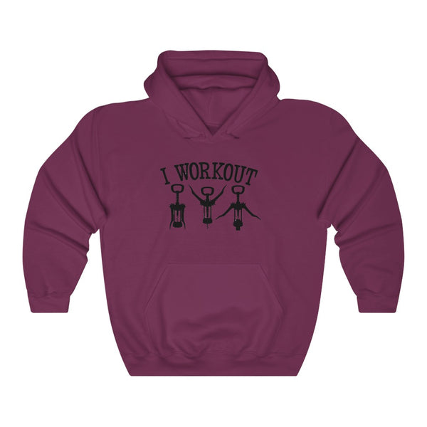 I Workout Bottle Opener Unisex Heavy Blend™ Hooded Sweatshirt - Multiple Colors Available